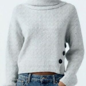 Jessica Simpson Sweater Womens Size Small Cream Turtleneck Cabincore Cozy